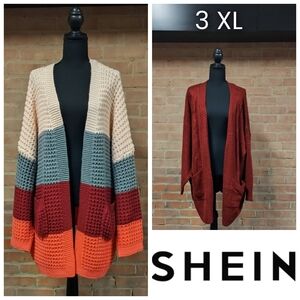 SHEIN | PLUS Chunky Color lock Sweater Bundle